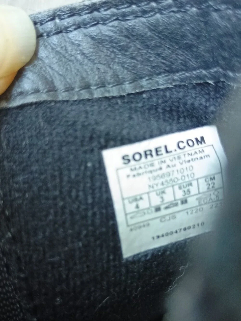 Sorel Kids Black Suede Chelsea Boots with Patterned Heel